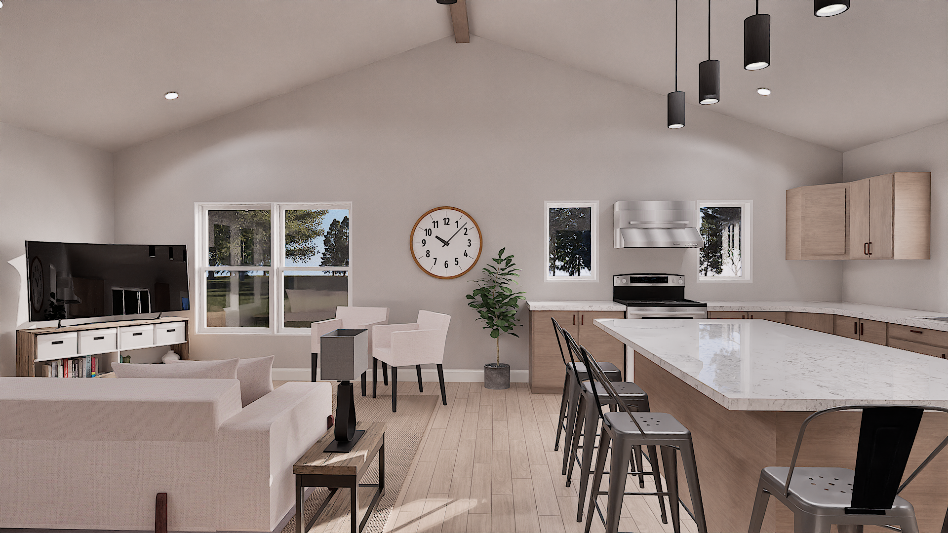 Interior rendering of a new construction home