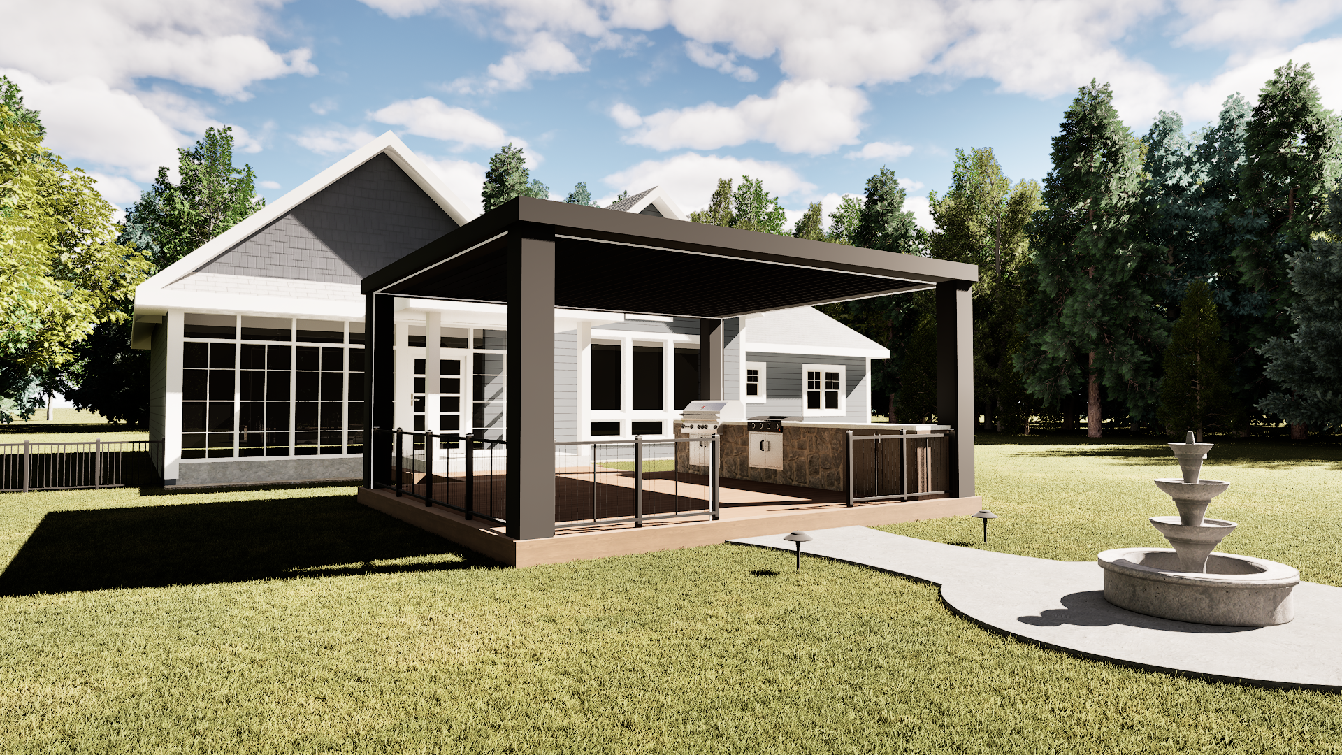 Custom home 3D rendering example for Delafield and Lake Country residential visualization by RendrOne